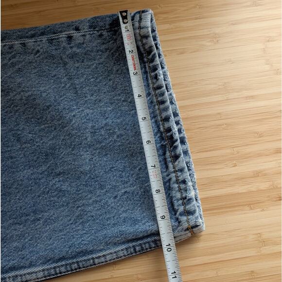 Zara Blue Denim High-rise Straight Wide Loose Leg Jeans, size 29 - Picture 8 of 10